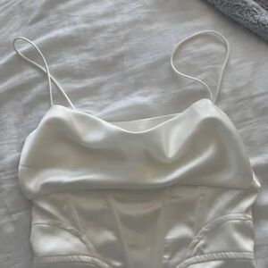 Zara white corset mini dress
